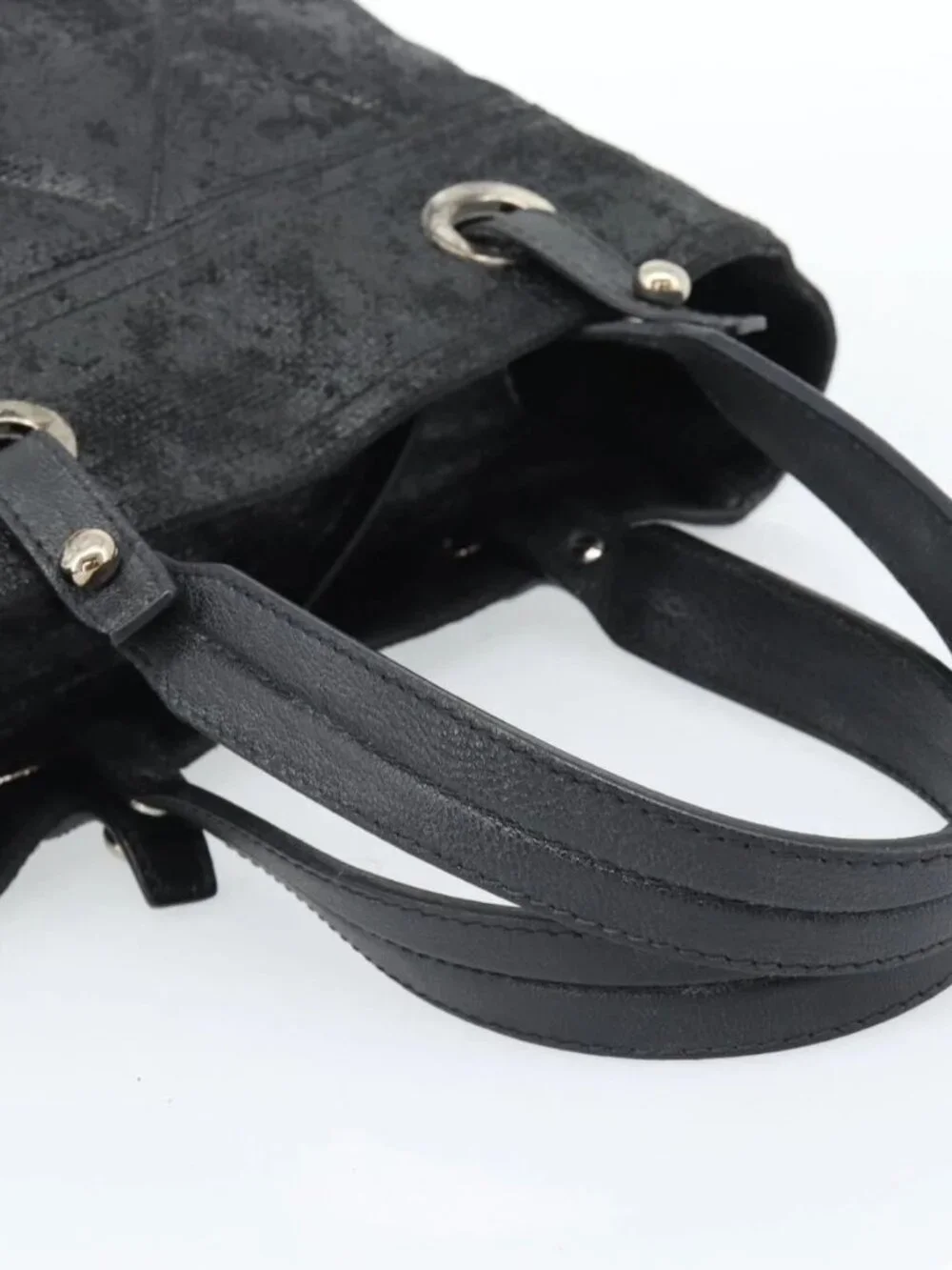 CHANEL Matelasse Tote Bag Coated Canvas Black Gold CC Auth bs35544